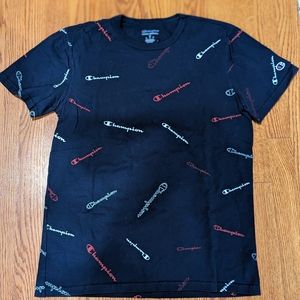 Champion all over print size M teen boys NWOT. Soft cotton. Can be unisex